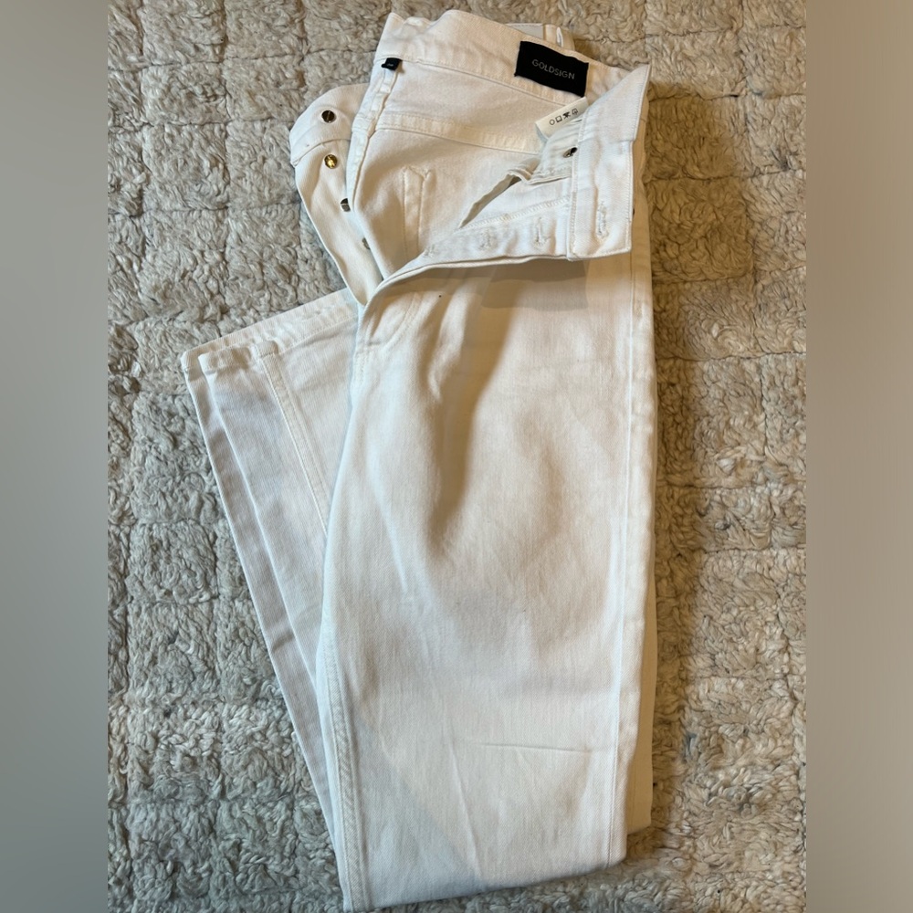 GOLDSIGN  off-white denim. Size 26, $50